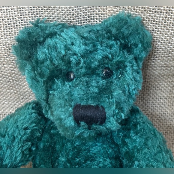 Boyds Green Jointed Shaker Teddy Bear Hard Plush Stuffed Animal Goblin Core READ - Picture 3 of 5